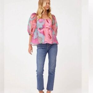 Amanda Uprichard Colorful Maisie Top size Small
